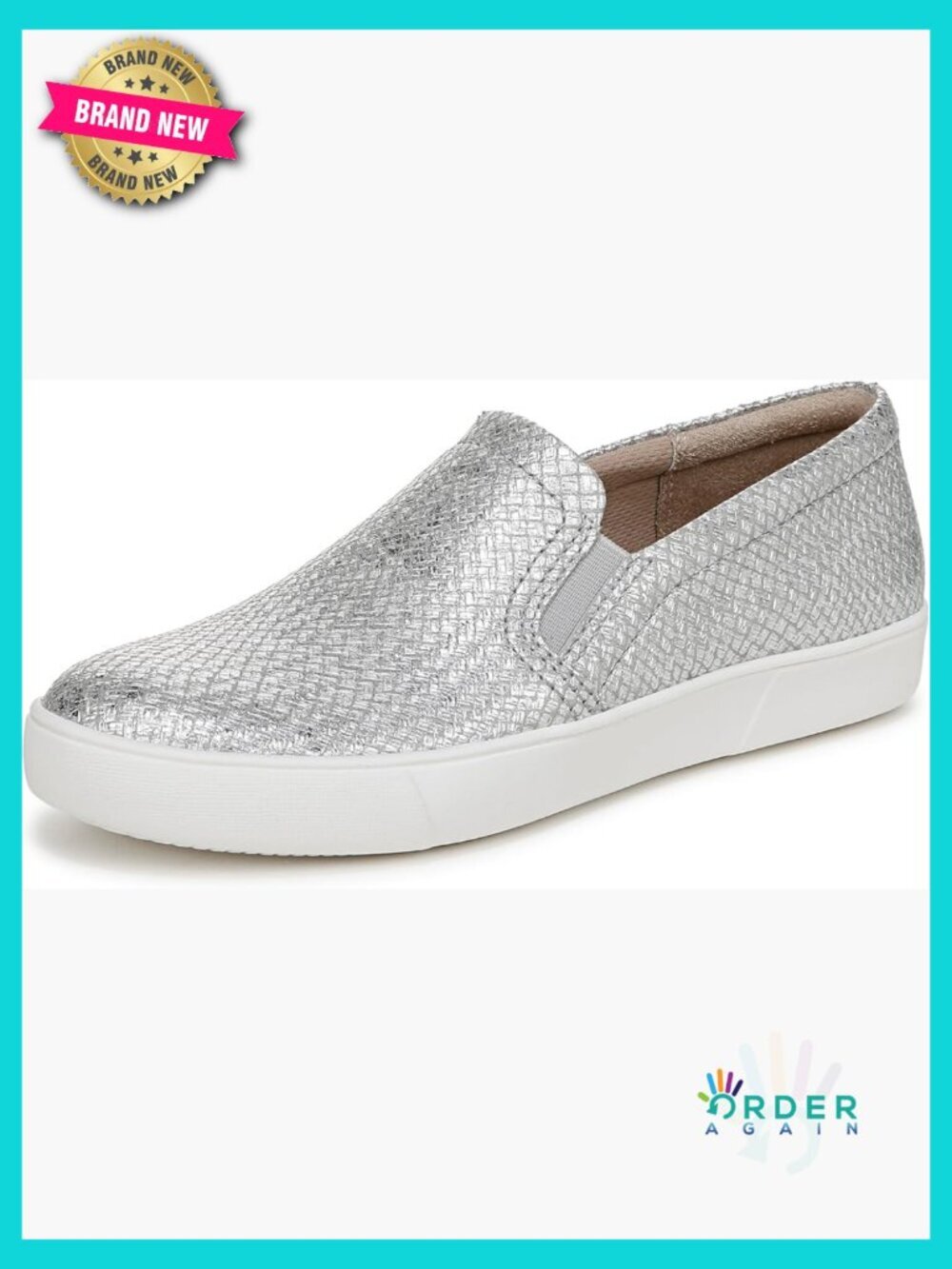 Classic Slip On Sneakers Comfortable Walking Shoes Elastic Panels 1in Heel